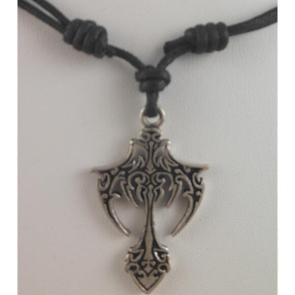 Vintage Celtic Cross Pendant Necklace 24" Adjustable Sacred Symbols NOS - Picture 5 of 10